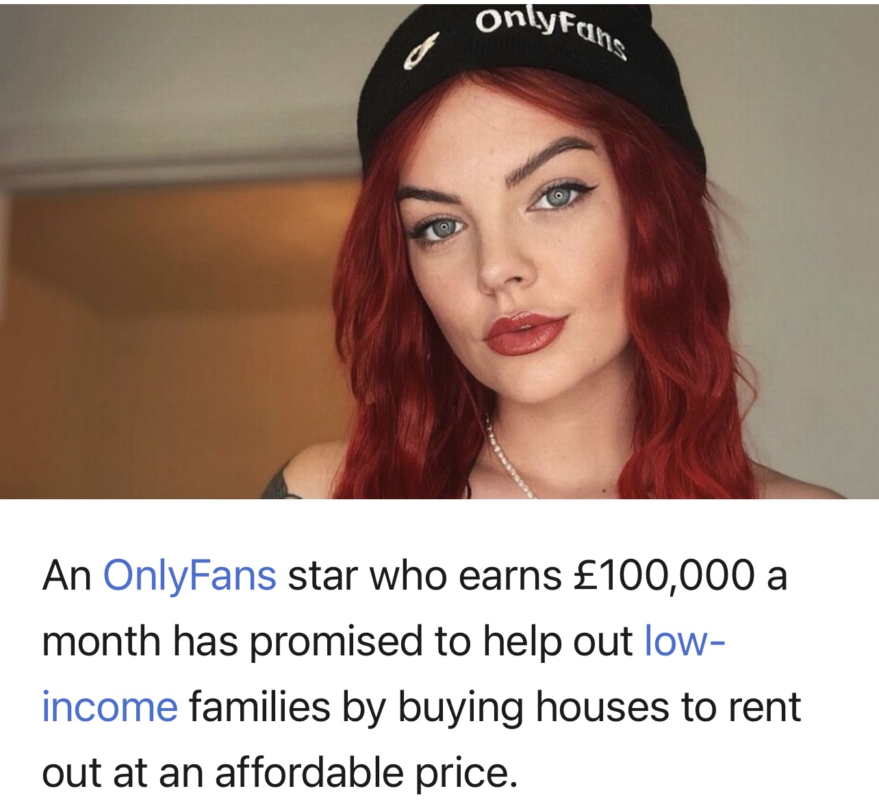 OnlyFans “Star” starts affordable housing scheme